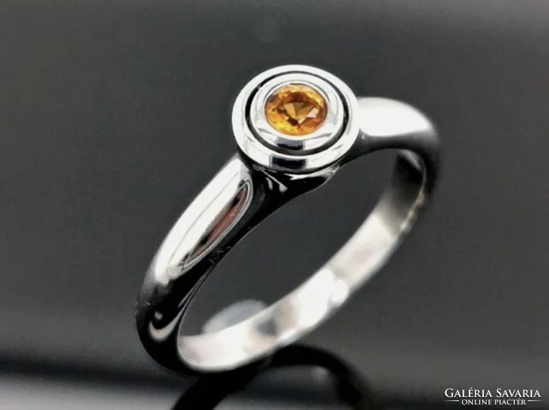 Special citrine gemstone ring, size 56 925 silver new