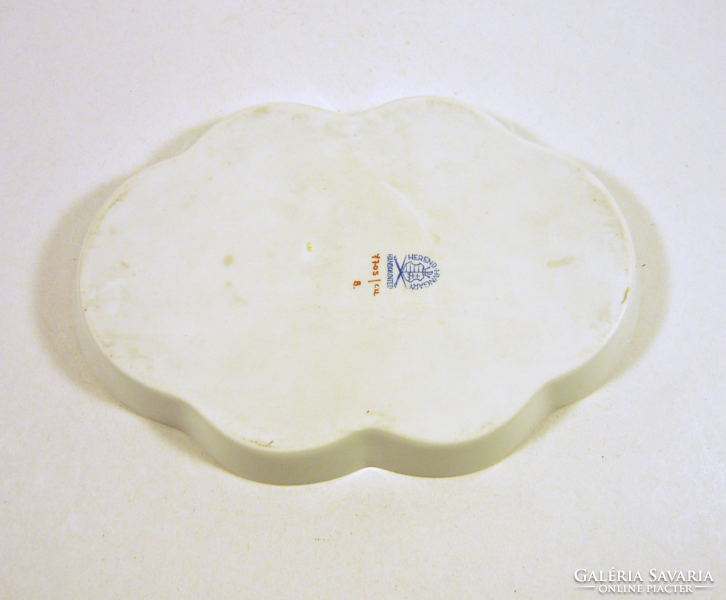 Herend, cubash (cu) 13.6 Cm hand-painted porcelain ashtray, flawless! (P090)