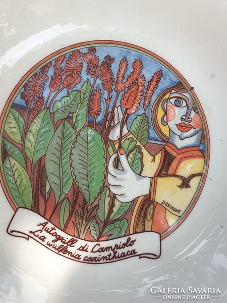 Porcelán festett olasz tányér eladó