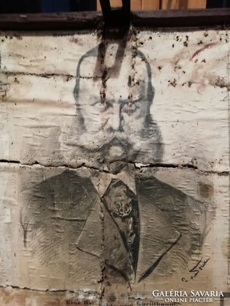 Bordó utazó láda, 19.századi vasalt láda