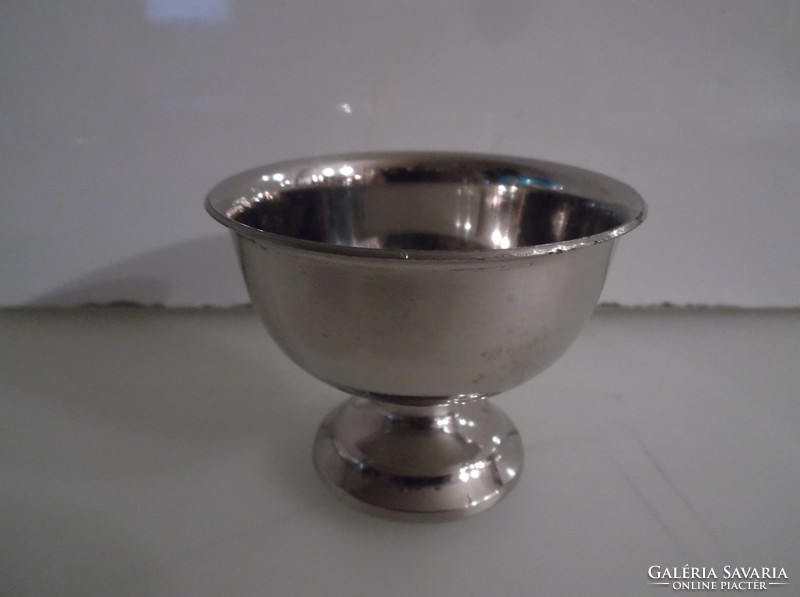 Cup - silver plated - marked - thick - German - 6.5 x 5 cm - flawless