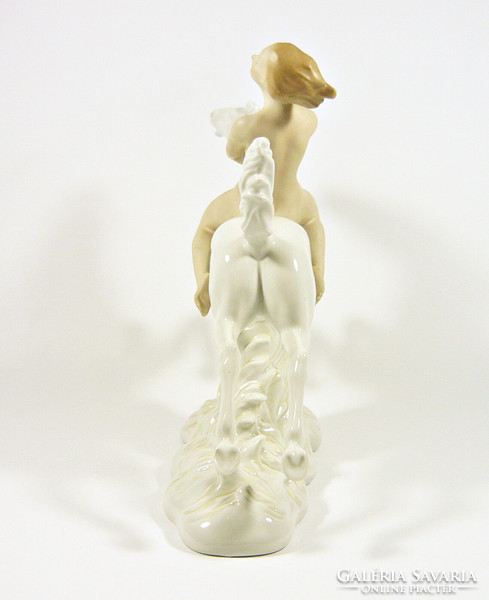 Wallendorf, a charming naked lady on horseback with a hand-painted porcelain figurine, flawless! (P206)