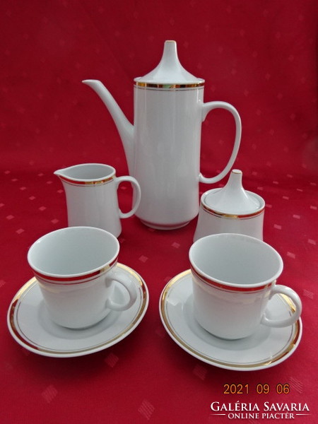 Great Plain porcelain coffee set, double, with gold border. He has!