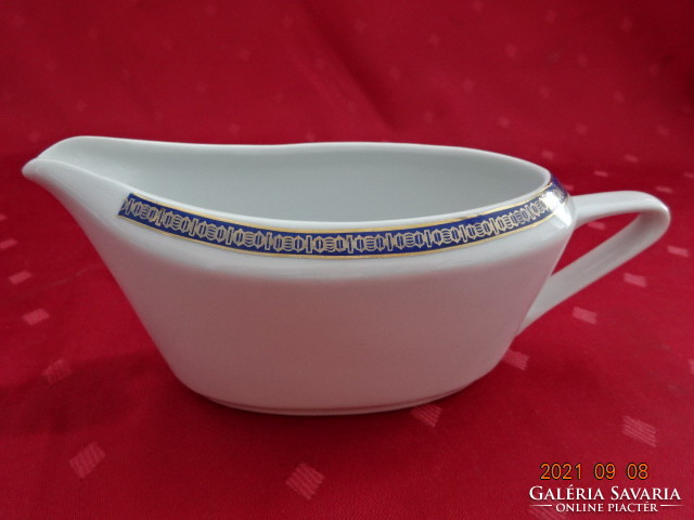 Lowland porcelain sauce bowl with a blue stripe on the edge with a gold motif. He has!