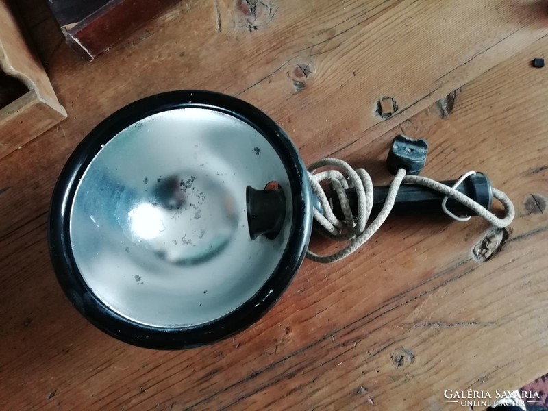 Glass lamp, old lamp with original socket and cord