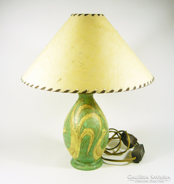 Gorka lívia, retro 1950 bird artistic ceramic table lamp 36 cm, flawless! (G030)