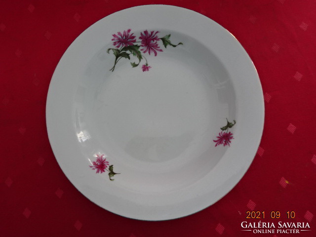 Lowland porcelain deep plate with cyclamen flower. He has!