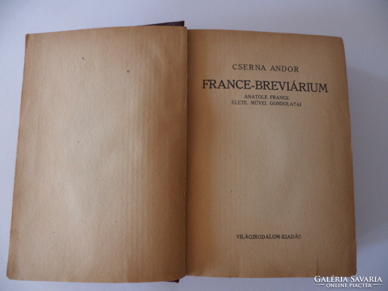 Cserna Andor: France-Breviárium