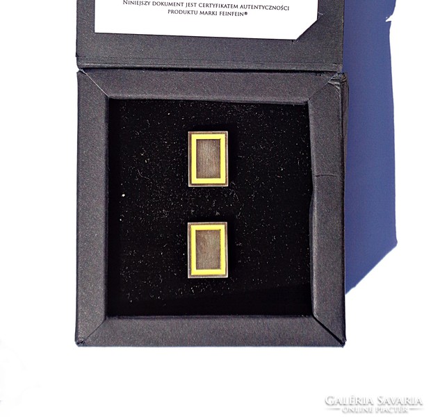 National Geograpic-os 925-ös mandzsettagomb, dobozában, Feinfein márkájú