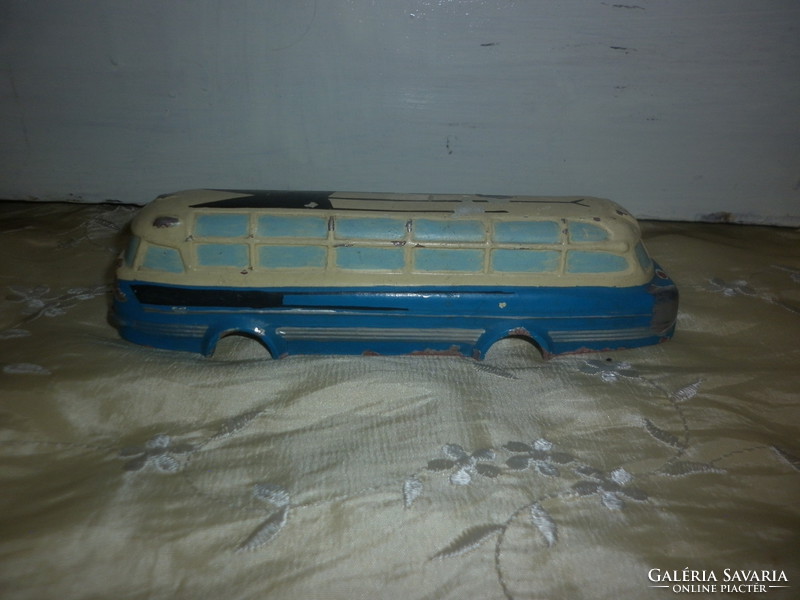 Old retro metal ikarus bus model mockup 60s