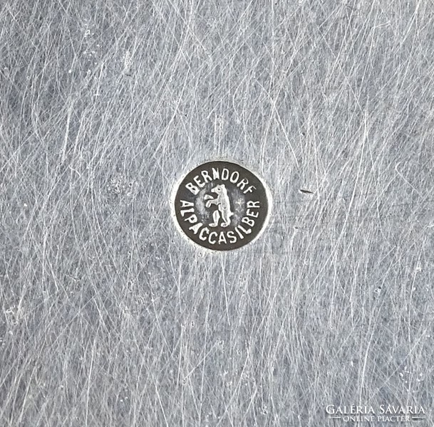 1G009 Antik ezüstözött Berndorf alpacca cukorkínáló tálka