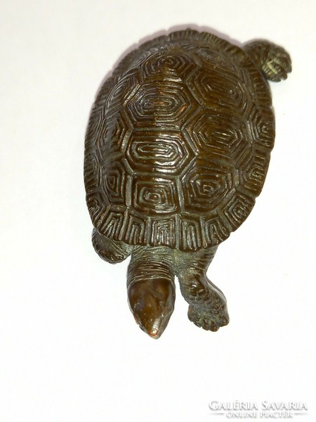 Okimono bronz teknős Japán Meiji időszak