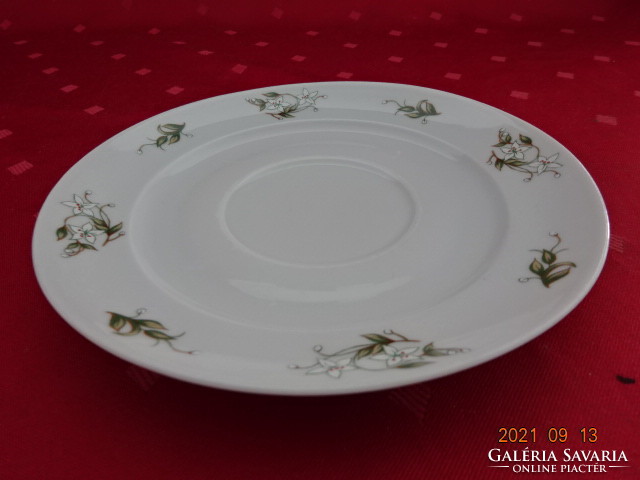 Lowland porcelain teacup placemat, white floral, diameter 16.3 cm. He has!