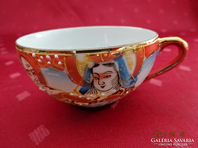 Japanese porcelain coffee cup, geisha head, transparent, diameter 7.5 cm. He has!