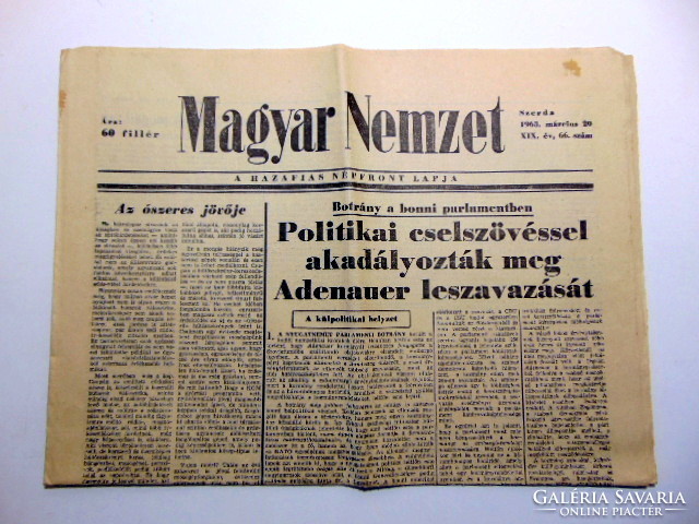 March 20, 1963 / Hungarian nation / I turned 50 :-) no .: 19289