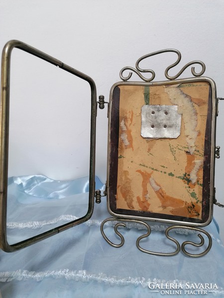 Antique table photo holder