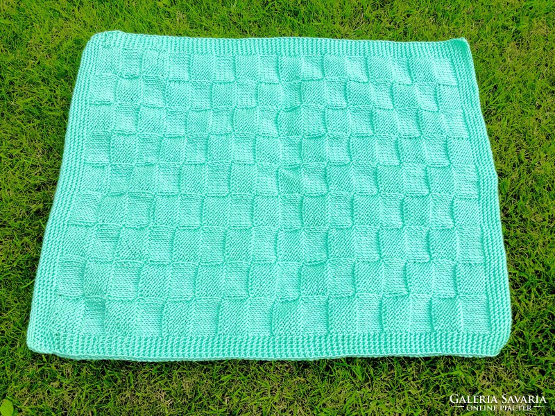 Baby waiting package: baby blanket baby blanket stroller blanket turquoise green gift cap