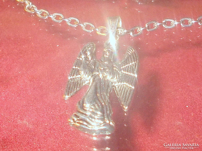 Winged Guardian Angel Tibetan Silver Necklace No. 2