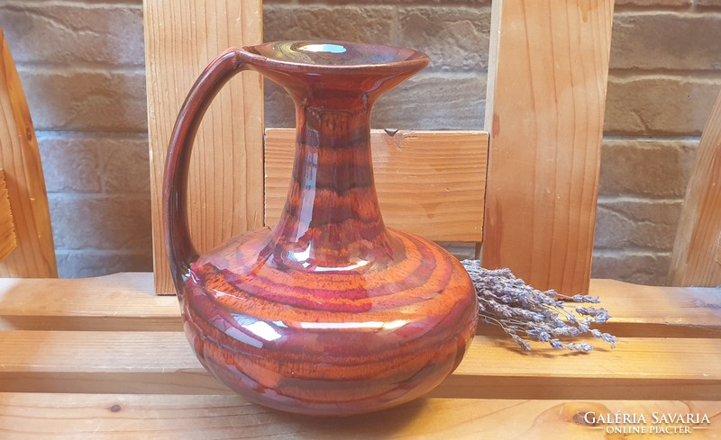 A rare János Majoros vase with handles