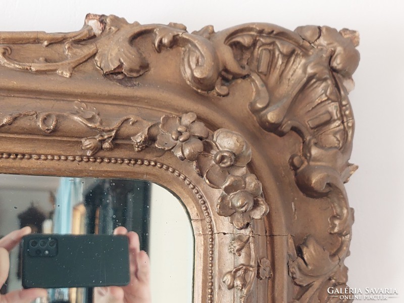 Huge salon Biedermeier mirror 132 cm x 89 cm