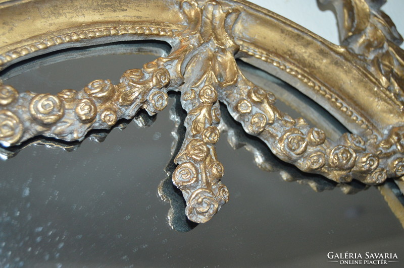Csodálatos Antik Francia Aranyozott Tükör 1800-as évekből
