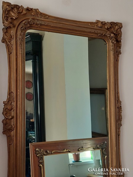 Huge salon Biedermeier mirror 132 cm x 89 cm