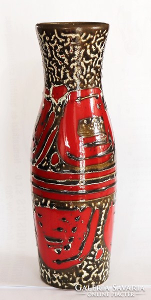 Retro vase with interesting colored glaze, flawless