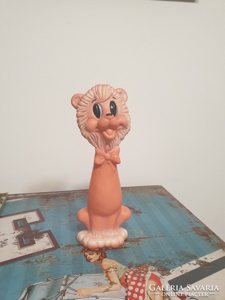 Old lion rubber figurine