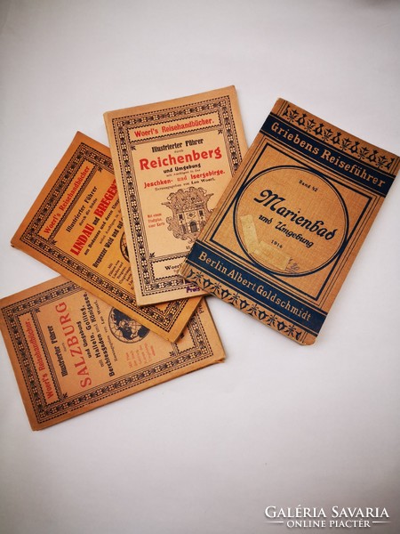 Antique travel books from the 1910s