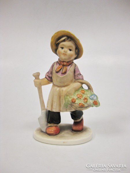 Friedel ceramic gardener with flower basket