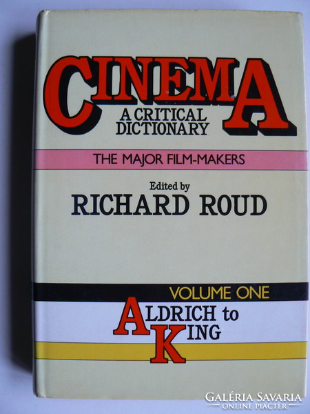 CINEMA A CRITICAL DICTIONARY, VOLUME ONE AND TWO,1980, RICHARD ROUD, KÖNYV JÓ ÁLLAPOTBAN