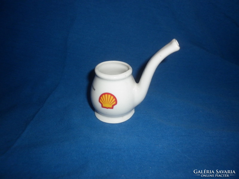 Shell advertising pipe shaped porcelain small drink liqueur glass
