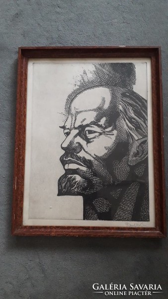 Lenin lithograph with unknown signature