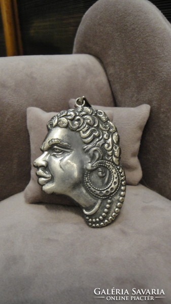 Art deco silver pendant
