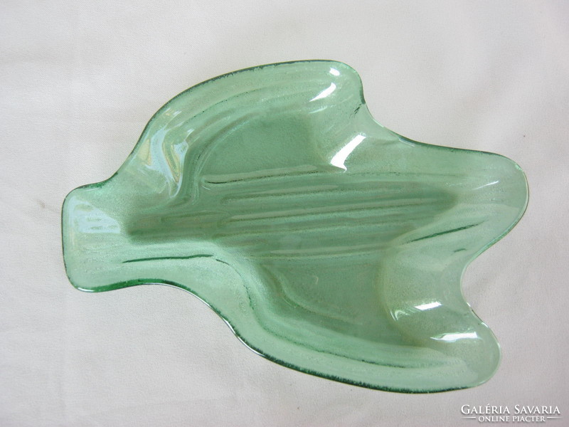 Retro ... Green glass cactus shaped bowl serving centerpiece
