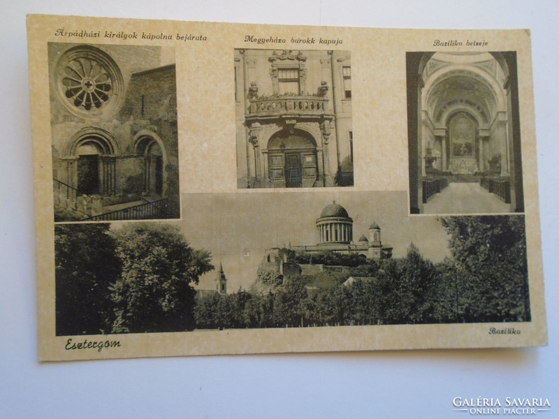 D184377 old postcard from Esztergom c1930-40's