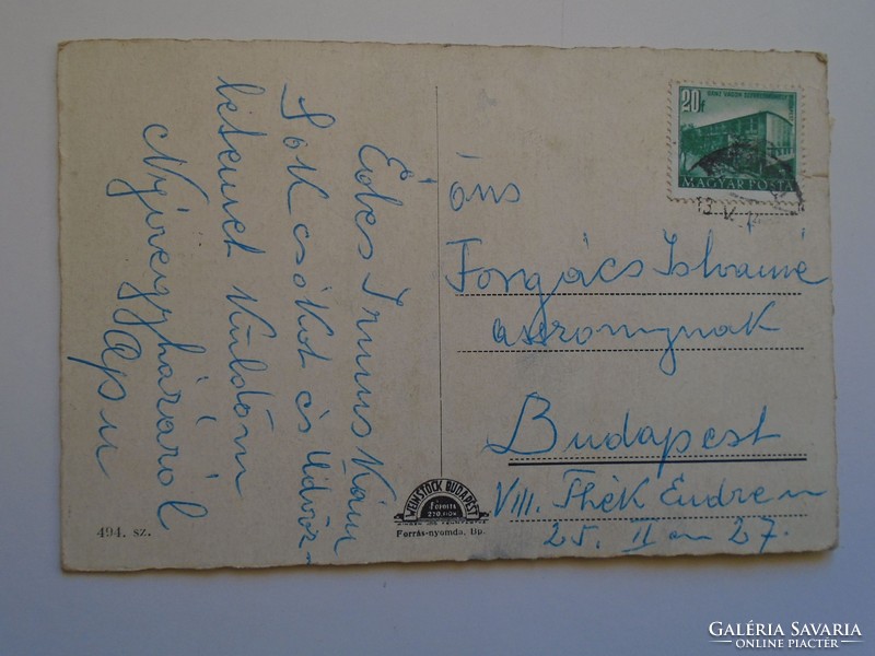 D184373 old postcard Nyíregyháza Széchenyi road detail c 1940 p 1950