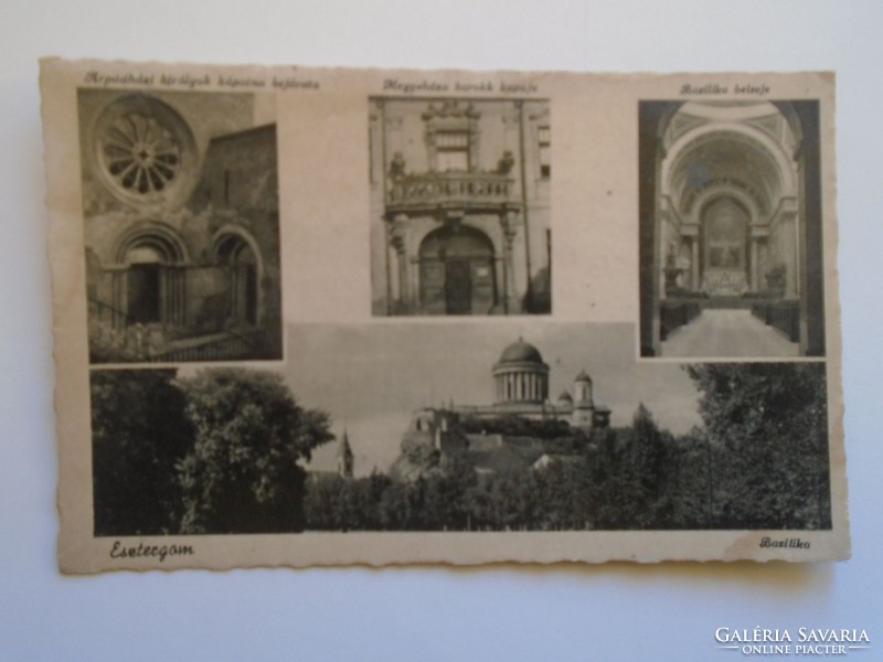 D184378 old postcard from Esztergom c1930-40's