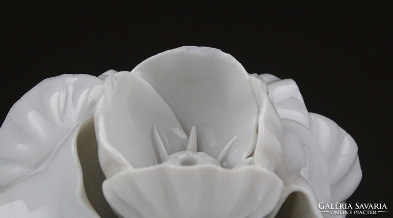 1D599 Hatalmas hófehér Herendi porcelán bonbonier