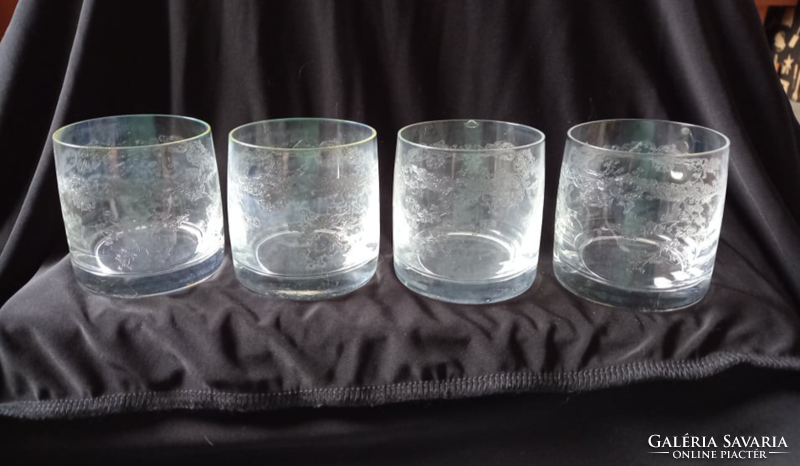 Engraved or engraved glass cup 4pcs