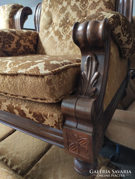 Oak frame sofa