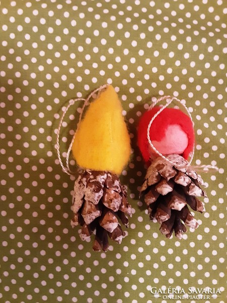 Retro Karácsony - Gabloncz eredeti üveg karácsonyfadíszek is - 9 db