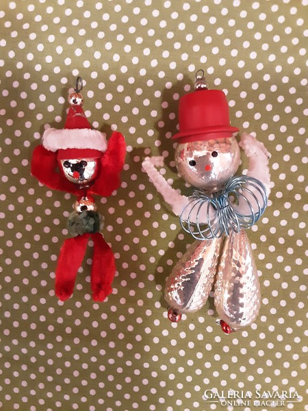 Retro Karácsony - Gabloncz eredeti üveg karácsonyfadíszek is - 9 db