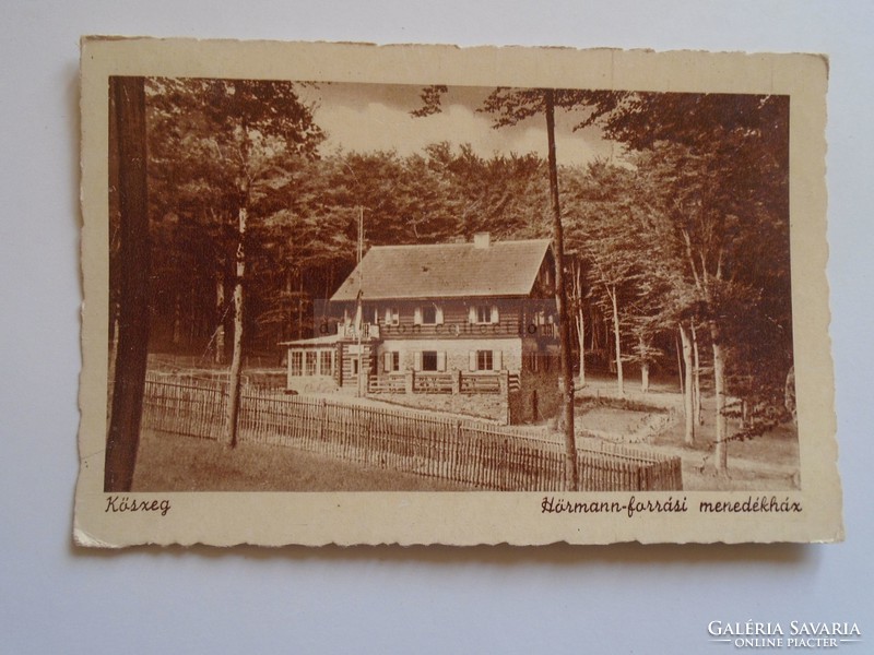 D184451 Régi képeslap Kőszeg - Hörmann-forrási menedékház k1940's p1947