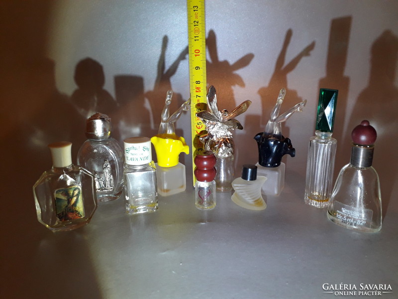Vintage ritka mini parfümös üveg tíz darab darabár