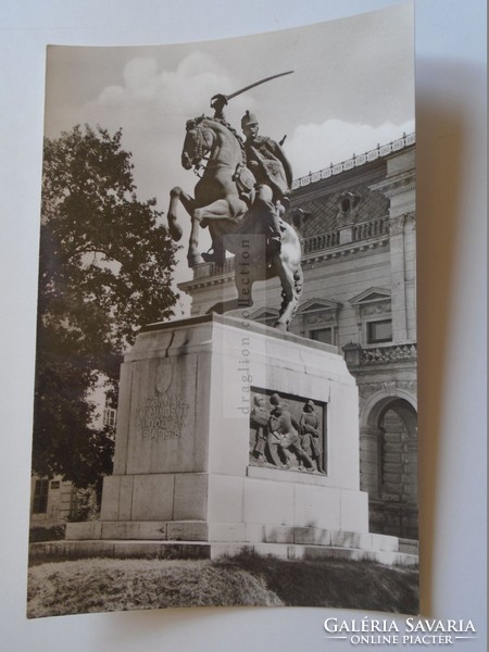 D184462 old postcard hódmezővásárhely heroic monument 1959