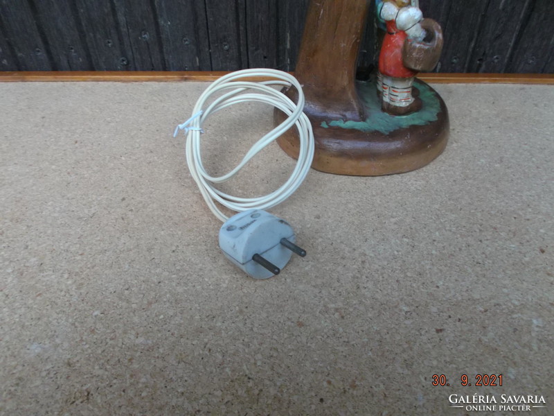 Old figural ceramic table lamp without bulb --- 3 ---