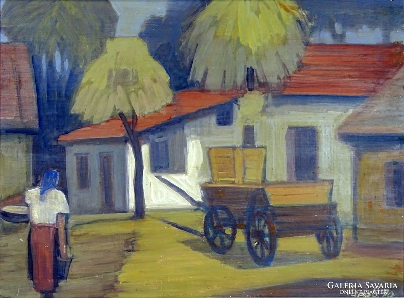 0H336 priest sándor gábor with farm cart