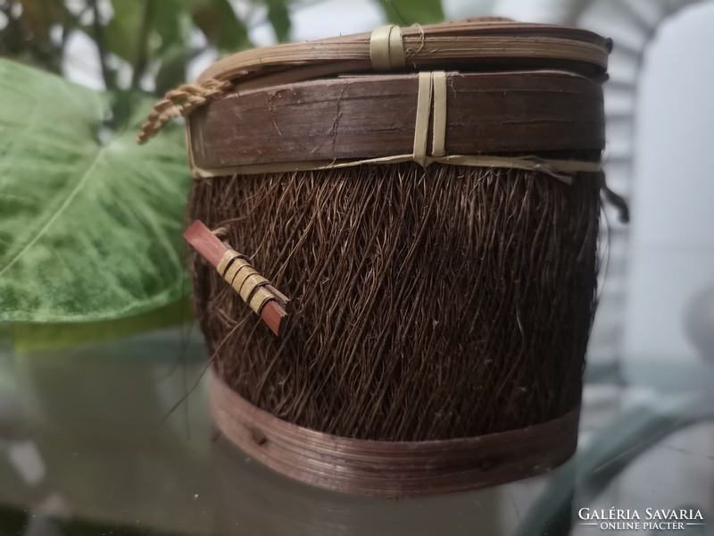 Coconut fiber, tropical natural box, spleen, seaweed 9x9 cm