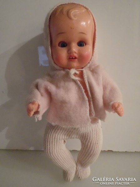 Baby - 21 x 9 cm - dresses tongue - blinking - rubber - old - flawless